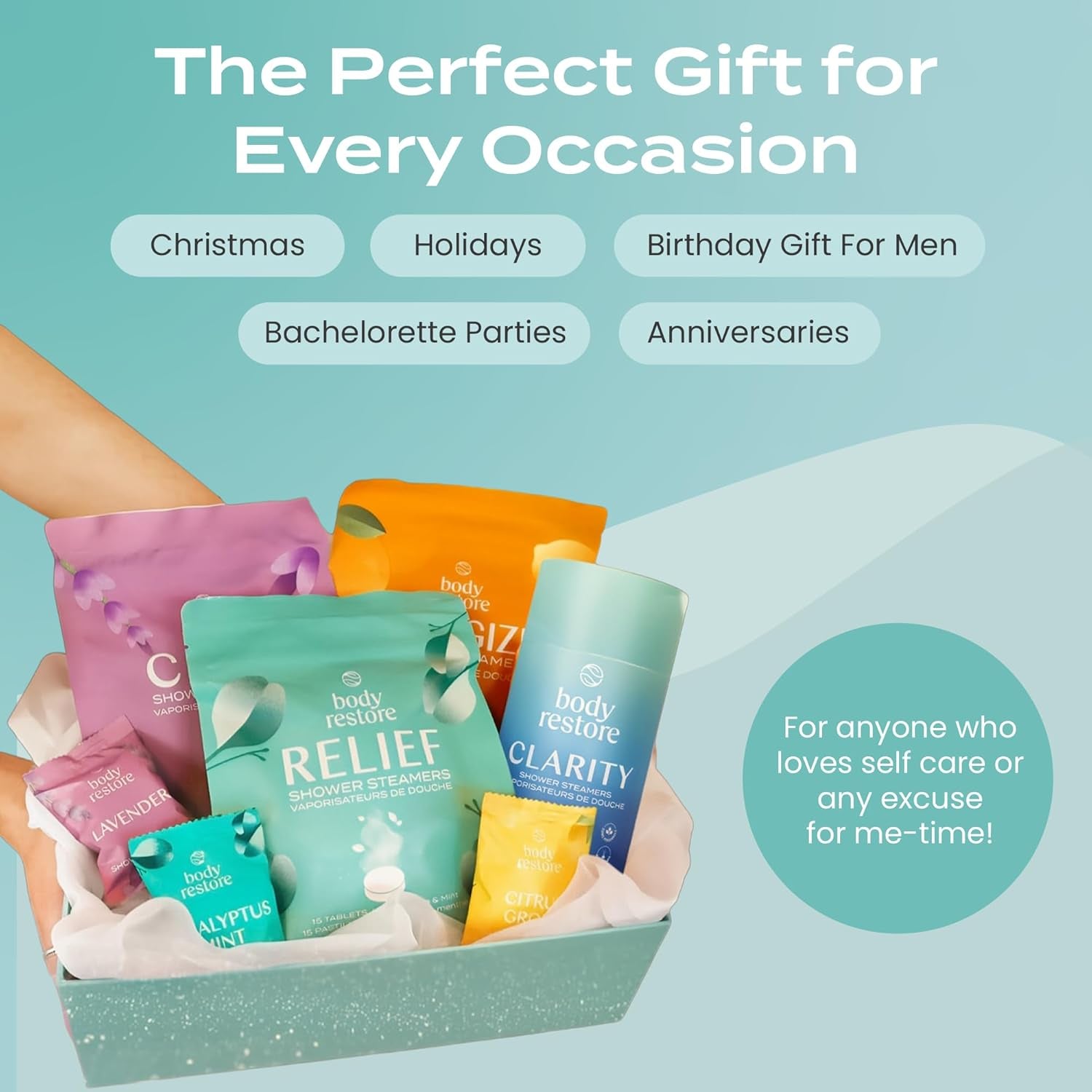 Shower Steamers Aromatherapy 15 Pack - Christmas Stocking Stuffers for Men, Birthday Gifts for Women, White Elephant, Relaxation, Self Care - Eucalyptus