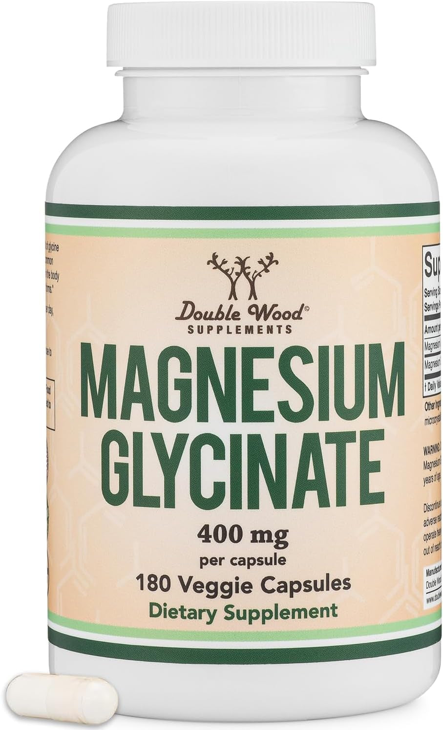 Magnesium Glycinate 400Mg | 180 Capsules | Sleep, Muscle, & Heart Support | Vegan, Third Party Tested, Gluten Free, Non-Gmo